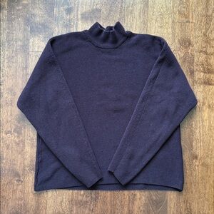 H&M Basics Burgundy Mockneck Sweater